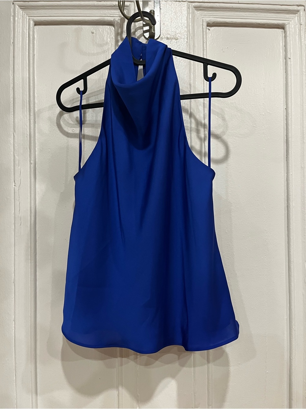 Aritzia Royal Blue Draped Halter Tank